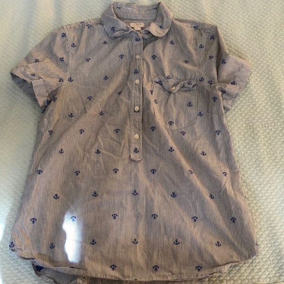 J. Crew Anchor blouse ⚓️ - Picture 1 of 4